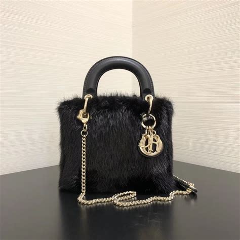 dior fur bag|christian dior tote bag.